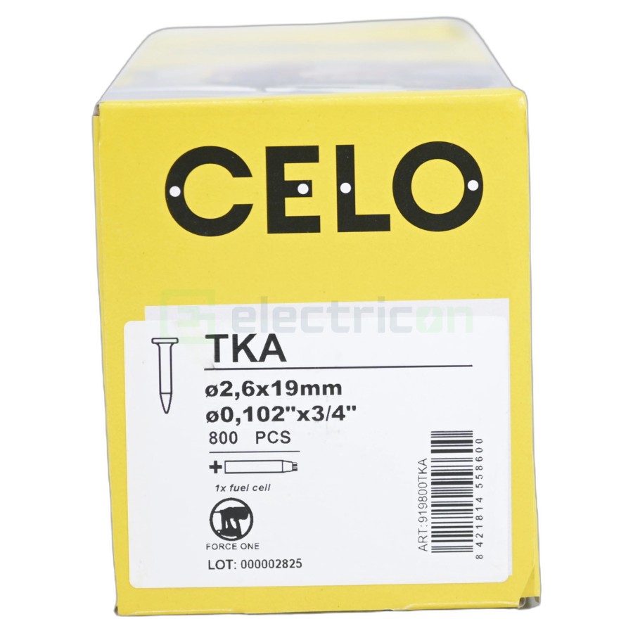 Pachet de 800 de cuie 25mm XHA + 1 rezervă gaz - pentru pistol ForceOne - Celo 925800TKA