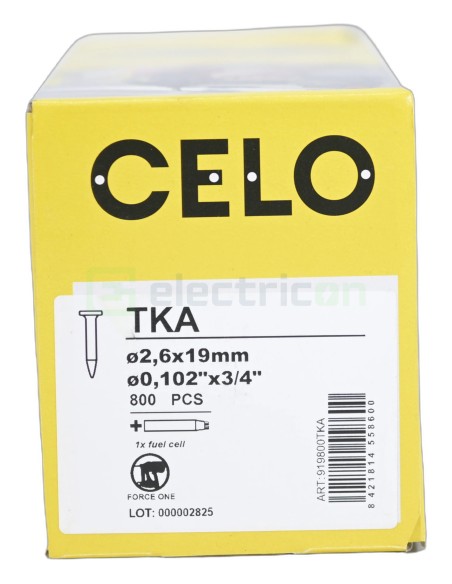 Pachet de 800 de cuie 25mm XHA + 1 rezervă gaz - pentru pistol ForceOne - Celo 925800TKA