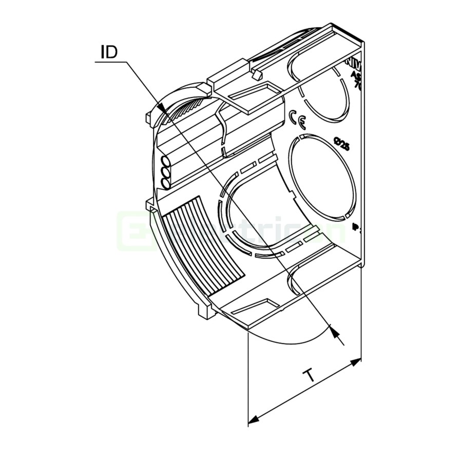 Doză aparataj - încastrată tencuială - Ø70x45 mm - Dietzel Univolt ASD 70 (020912)