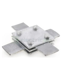 Legătură plană cruce platbandă 30x30m - pentru impământare - 3 piese, șuruburi M6x25, Dietzel Univolt KK30/30fvM6/3 (006239)