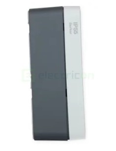 Doză aparataj - montaj aparent cu ramă -  76x147x56 mm - 2 module vertical - gri/negru - exterior IP55 - Berker W.1 - WNA676 2