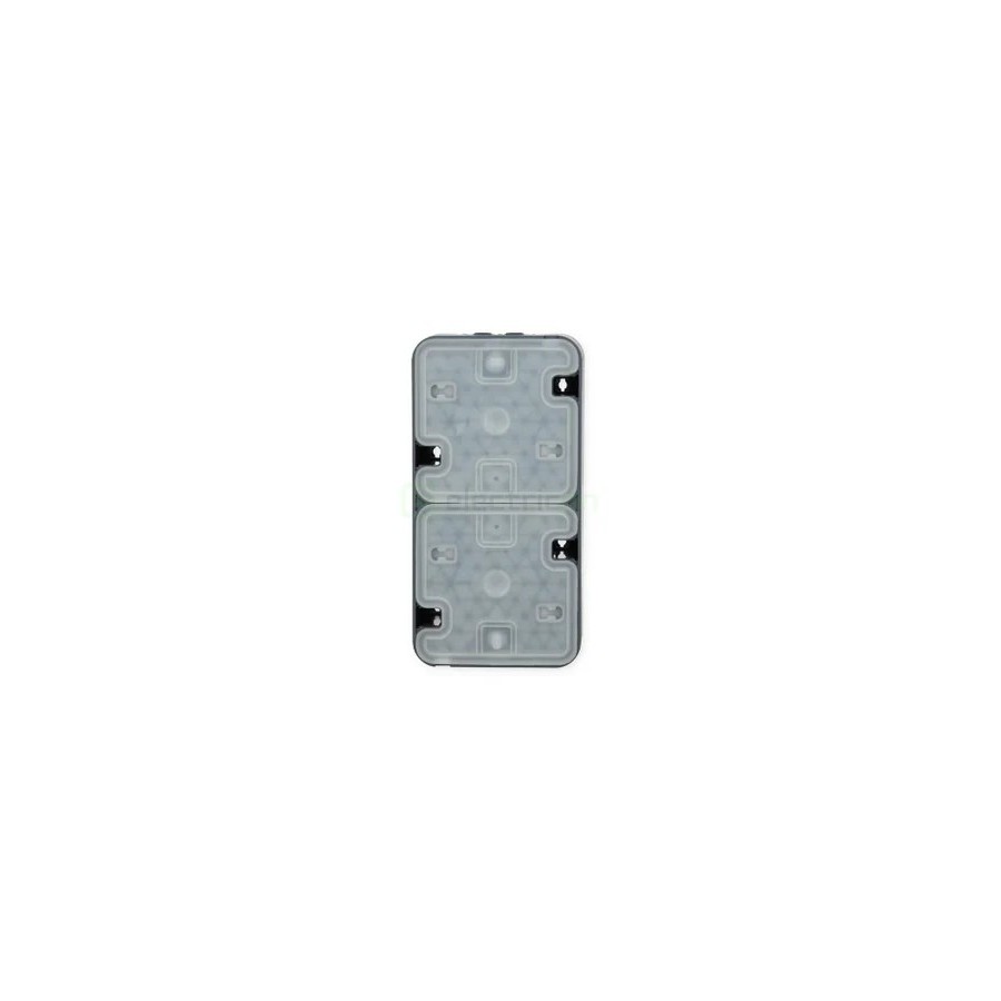Doză aparataj - montaj aparent cu ramă -  76x147x56 mm - 2 module vertical - gri/negru - exterior IP55 - Berker W.1 - WNA676