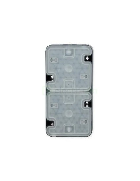 Doză aparataj - montaj aparent cu ramă -  76x147x56 mm - 2 module vertical - gri/negru - exterior IP55 - Berker W.1 - WNA676