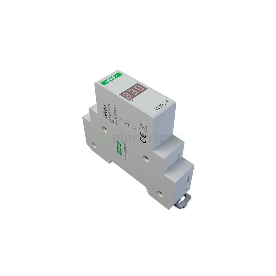 Indicator tensiune - Lampă semnalizare - monofazat cu display - F&F Filipowski WNC-1