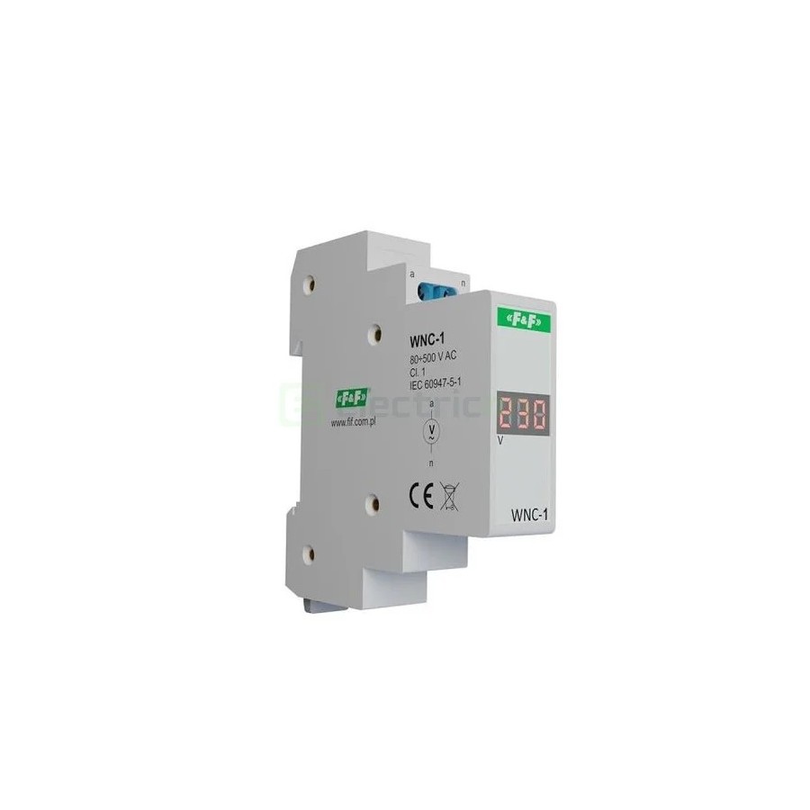 Indicator tensiune - Lampă semnalizare - monofazat cu display - F&F Filipowski WNC-1