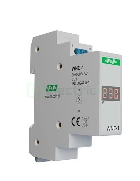 Indicator tensiune - Lampă semnalizare - monofazat cu display - F&F Filipowski WNC-1