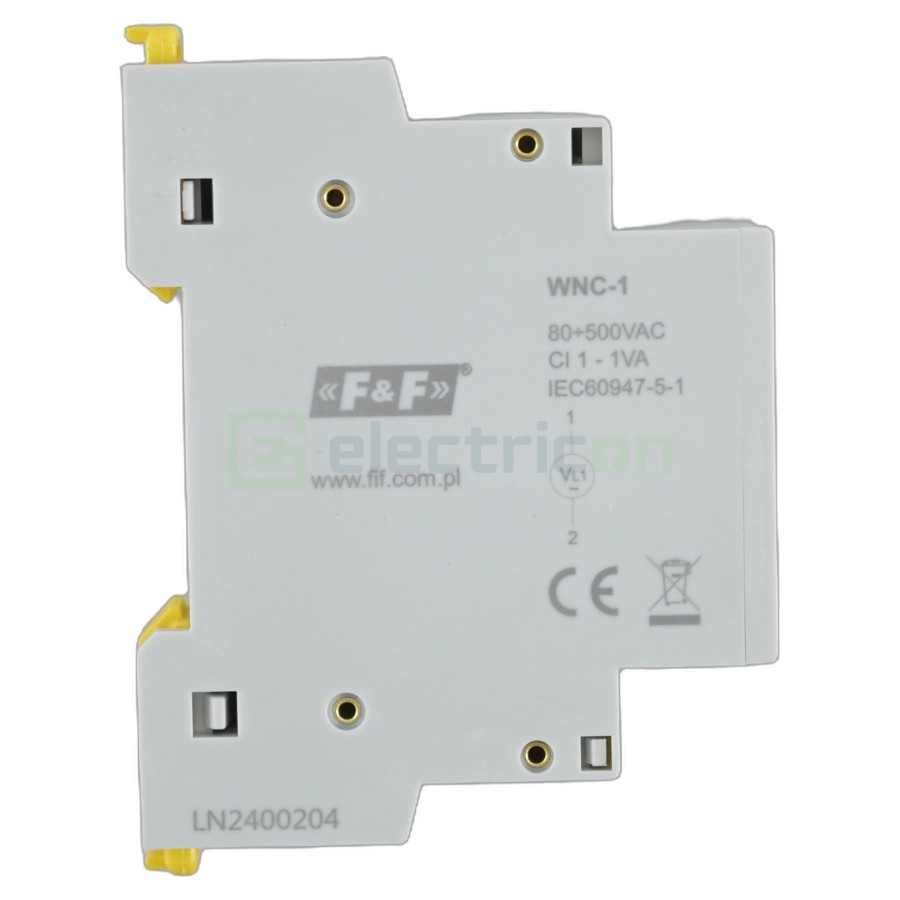 Indicator tensiune - Lampă semnalizare - monofazat cu display - F&F Filipowski WNC-1