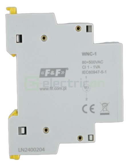 Indicator tensiune - Lampă semnalizare - monofazat cu display - F&F Filipowski WNC-1