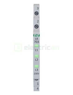 Indicator tensiune - Lampă semnalizare - 3x LED verde - 230V slim - F&F Filipowski, LK-703G-230V 2