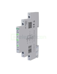 Indicator tensiune - Lampă semnalizare - 3x LED verde - 230V slim - F&F Filipowski, LK-703G-230V