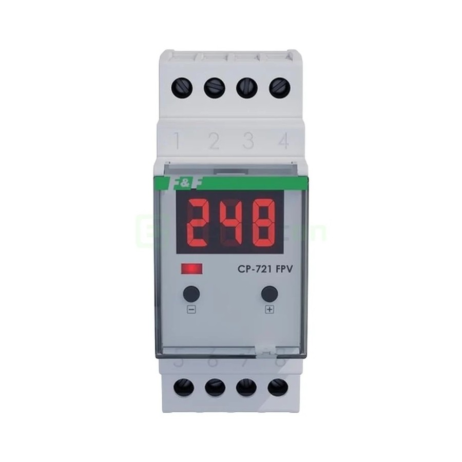 Releu control tensiune - monofazat PV - reglabil 150-270VAC 1ND 16A - F&F Filipowski - CP-721-FPV