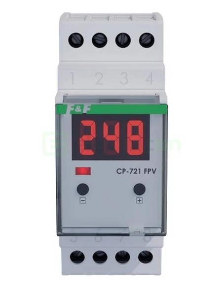 Releu control tensiune - monofazat PV - reglabil 150-270VAC 1ND 16A - F&F Filipowski - CP-721-FPV