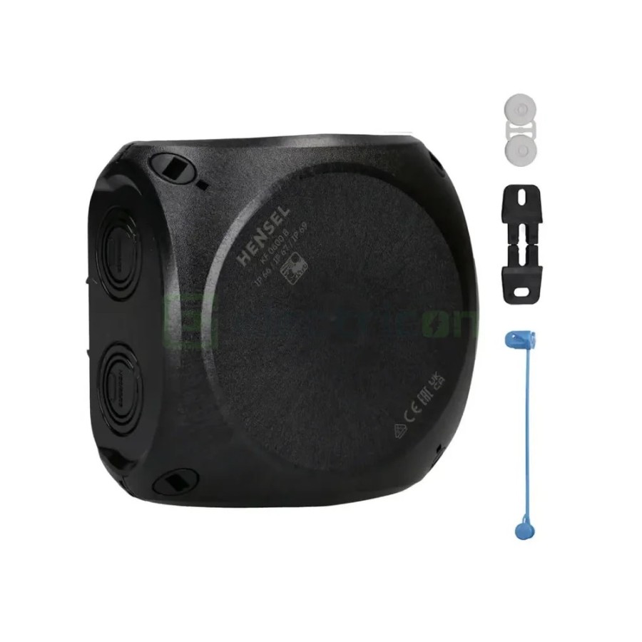 Doză ramificație aparentă IP66 - 130x130x77 mm - Cutie conexiuni Hensel KF 0600 B