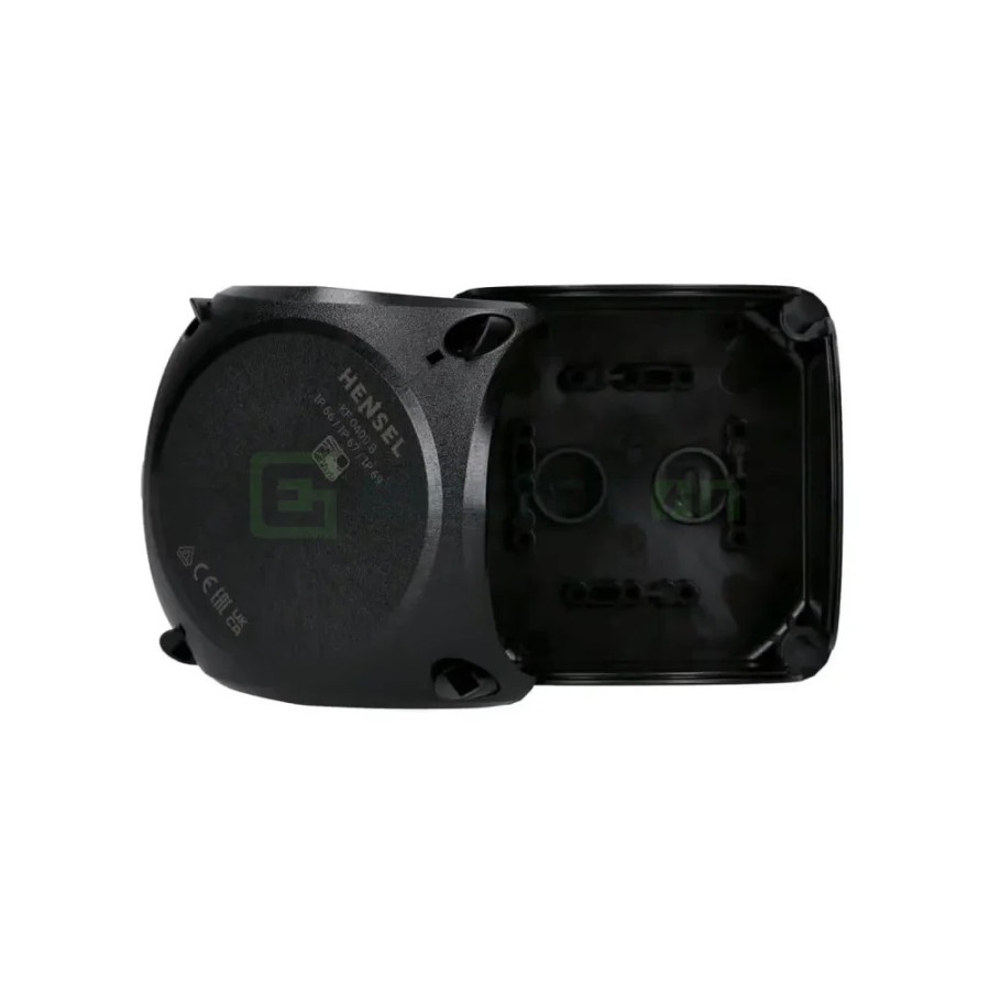Doză ramificație aparentă IP66 - 104x104x70 mm - Cutie conexiuni Hensel KF 0400 B