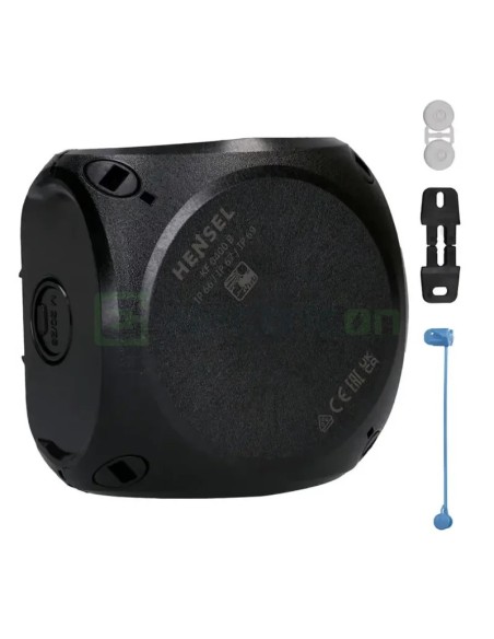 Doză ramificație aparentă IP66 - 104x104x70 mm - Cutie conexiuni Hensel KF 0400 B