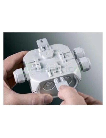 Doză ramificație aparentă IP66 - 104x104x70 mm - Cutie conexiuni Hensel DK 0404 GZ