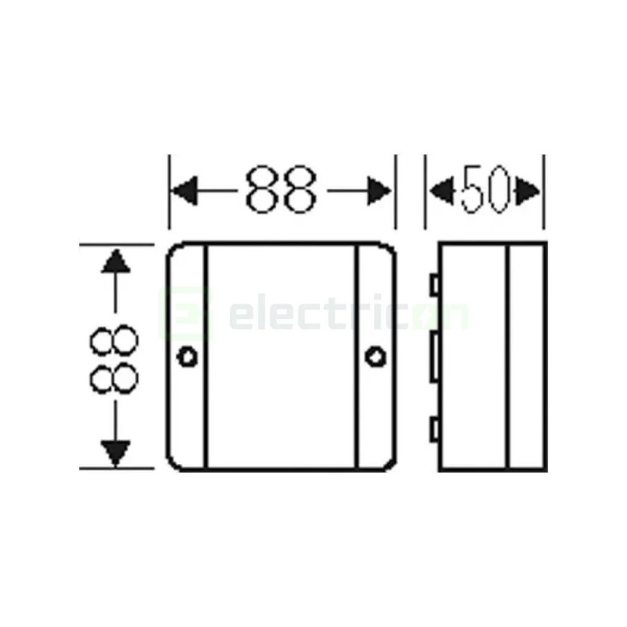Doză ramificație aparentă IP55 - 88x88x50 mm - Cutie conexiuni Hensel DE9320
