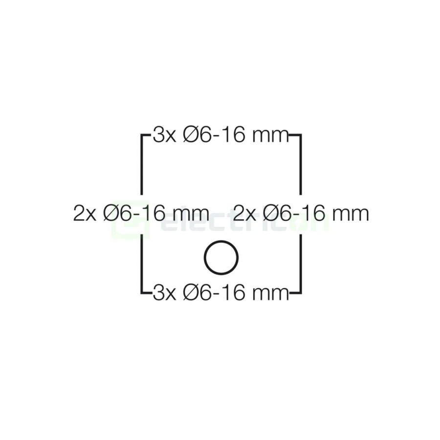 Doză ramificație aparentă IP55 - 88x88x50 mm - Cutie conexiuni Hensel DE9320