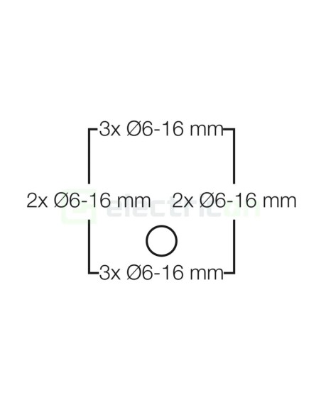 Doză ramificație aparentă IP55 - 88x88x50 mm - Cutie conexiuni Hensel DE9320