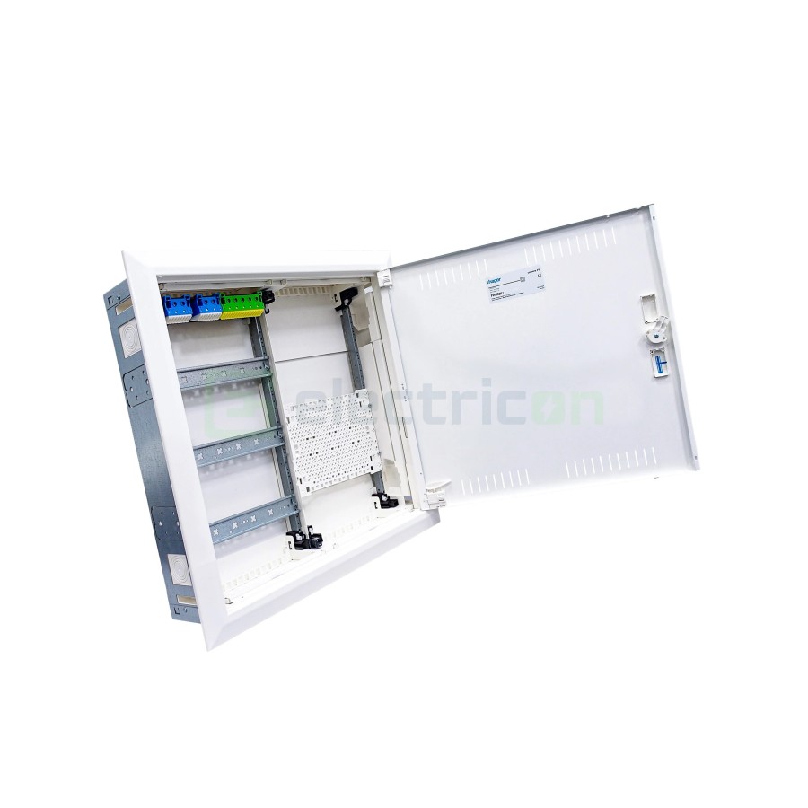 Tablou combo metalic - Hibrid - 72M (36M sigurante electrice + 36M multimedia) încastrat Univers Hager FWU32K1