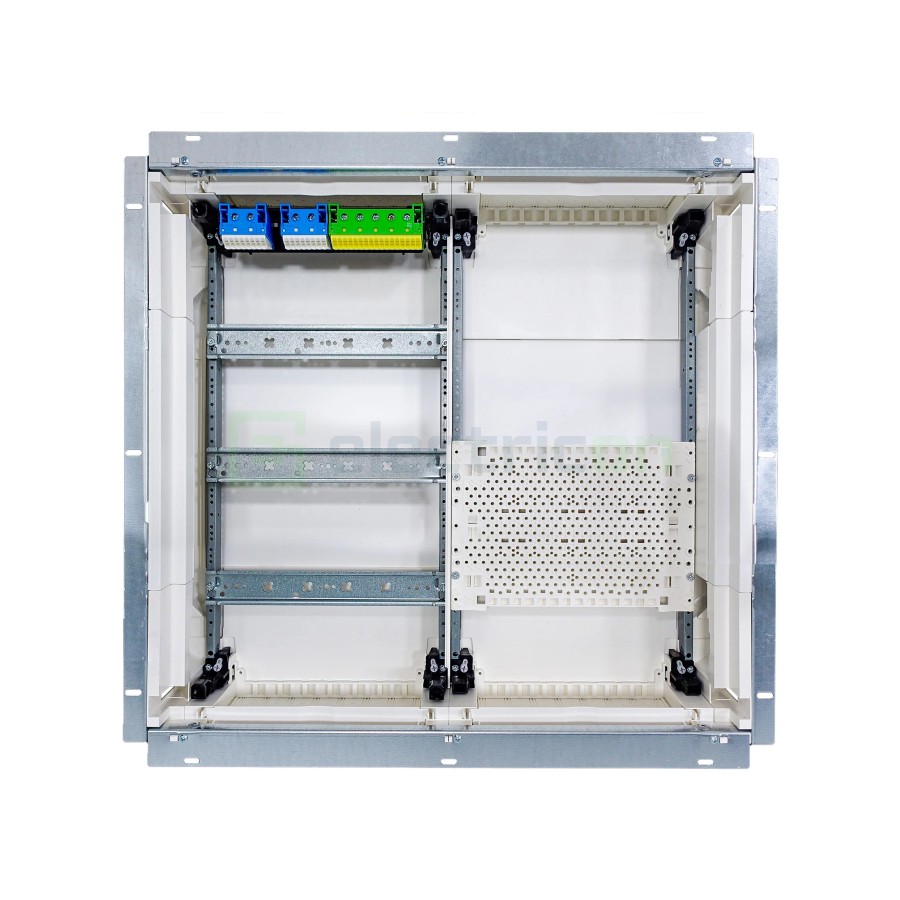 Tablou combo metalic - Hibrid - 72M (36M sigurante electrice + 36M multimedia) încastrat Univers Hager FWU32K1