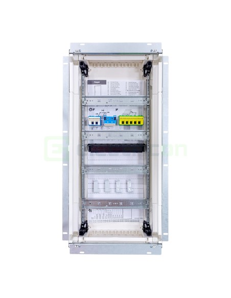 Tablou electric metalic - siguranțe - 48M (4x12) încastrat Univers Hager FWU41S