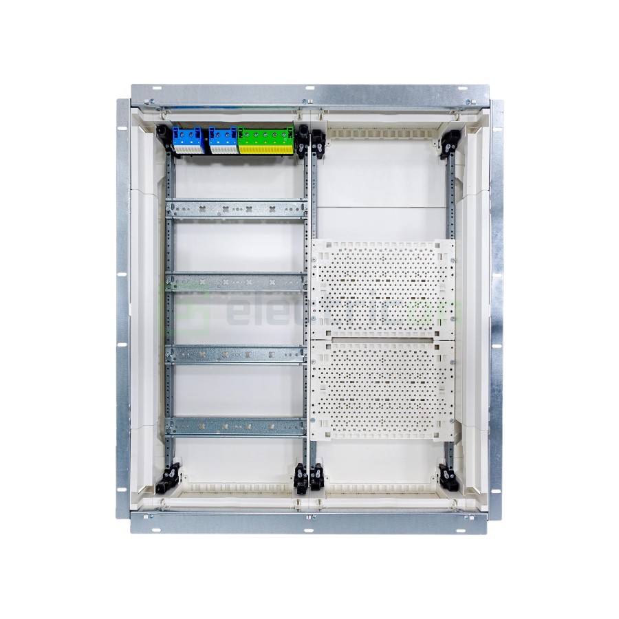 Tablou combo metalic - Hibrid - 96M (48M sigurante electrice + 48M multimedia) încastrat Univers Hager FWU42K1