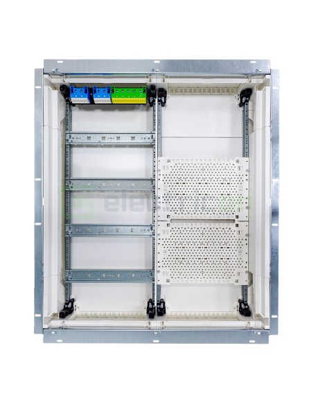 Tablou combo metalic - Hibrid - 96M (48M sigurante electrice + 48M multimedia) încastrat Univers Hager FWU42K1