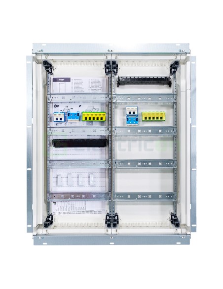 Tablou electric metalic - siguranțe - 96M (4x24) încastrat Univers Hager FWU42S