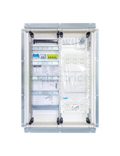 Tablou combo metalic - Hibrid - 120M (60M sigurante electrice + 60M multimedia) încastrat Univers Hager FWU52K1 2