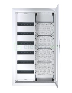 Tablou combo metalic - Hibrid - 144M (72M sigurante electrice + 72M multimedia) încastrat Univers Hager FWU62K1 2