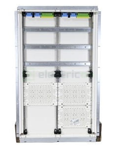 Tablou combo metalic - Hibrid - 156M (78M sigurante electrice + 78M multimedia) încastrat Univers Hager FWU62M4 2