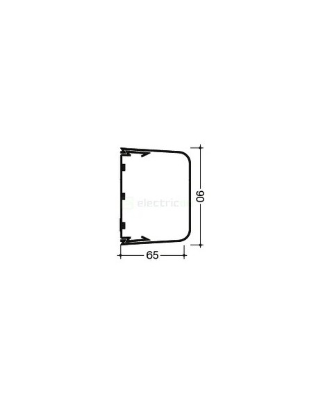 Canal cablu PVC pentru aer condiționat Hager Clima 65x90 mm, alb, lungime 2 m - CLMU65090