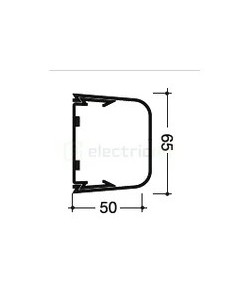 Canal cablu PVC pentru aer condiționat Hager Clima 50x65 mm, alb, lungime 2 m - CLMU50065 2