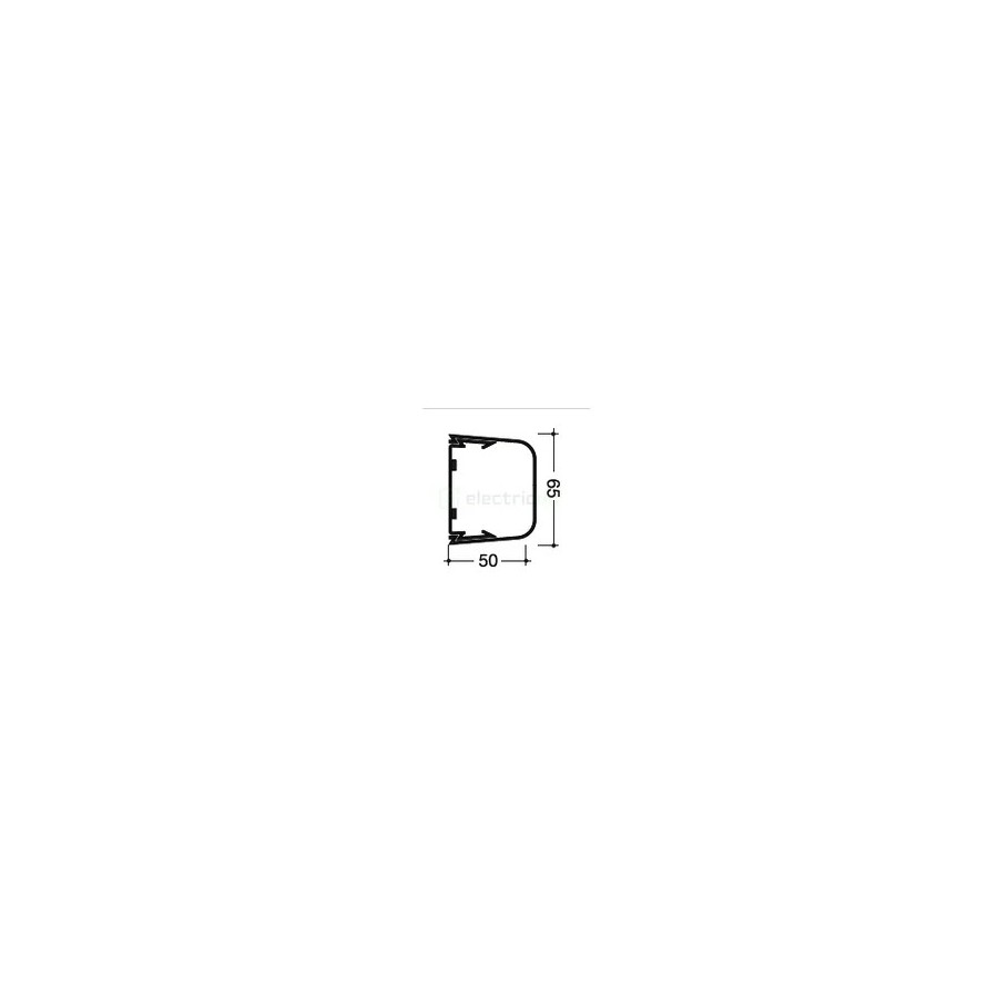Canal cablu PVC pentru aer condiționat Hager Clima 50x65 mm, alb, lungime 2 m - CLMU50065