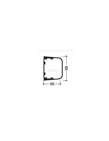 Canal cablu PVC pentru aer condiționat Hager Clima 50x65 mm, alb, lungime 2 m - CLMU50065