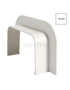 Mască trecere perete pentru canal cablu Clima 75x125 mm, alb - Hager CLM751259