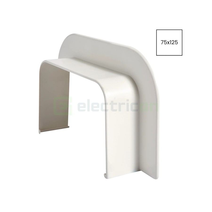 Mască trecere perete pentru canal cablu Clima 75x125 mm, alb - Hager CLM751259