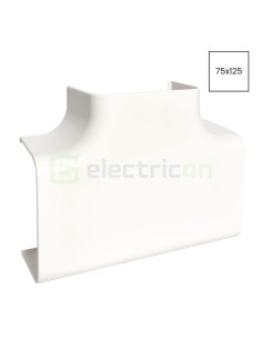Piesă T pentru canal cablu Clima 75x125 mm, alb - Hager CLM751258