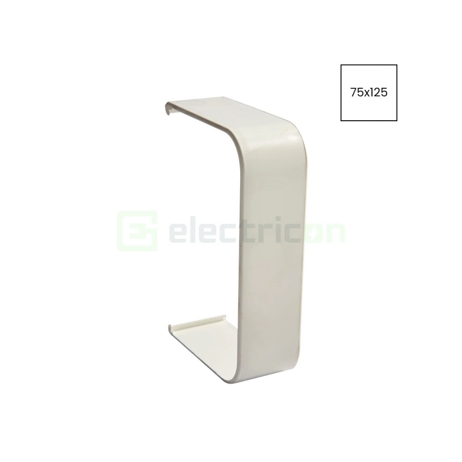 Mască îmbinare pentru canal cablu Clima 75x125 mm, alb - Hager CLM751257