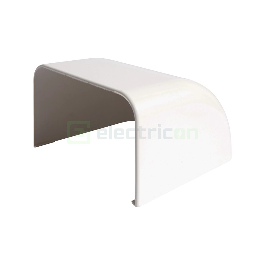 Placă de capăt pentru canal cablu Clima 75x125 mm, alb - Hager CLM751256