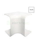 Cot interior 90° pentru canal cablu Clima 75x125 mm, alb - Hager CLM751254