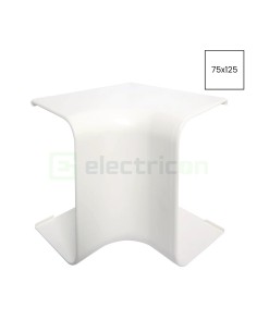 Cot interior 90° pentru canal cablu Clima 75x125 mm, alb - Hager CLM751254