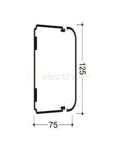 Canal cablu PVC pentru aer condiționat Hager Clima 75x125 mm, alb, lungime 2 m - CLM75125 2