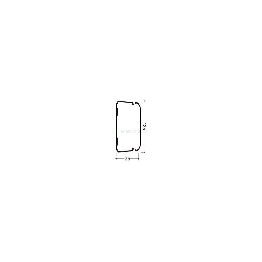 Canal cablu PVC pentru aer condiționat Hager Clima 75x125 mm, alb, lungime 2 m - CLM75125