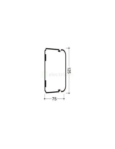 Canal cablu PVC pentru aer condiționat Hager Clima 75x125 mm, alb, lungime 2 m - CLM75125