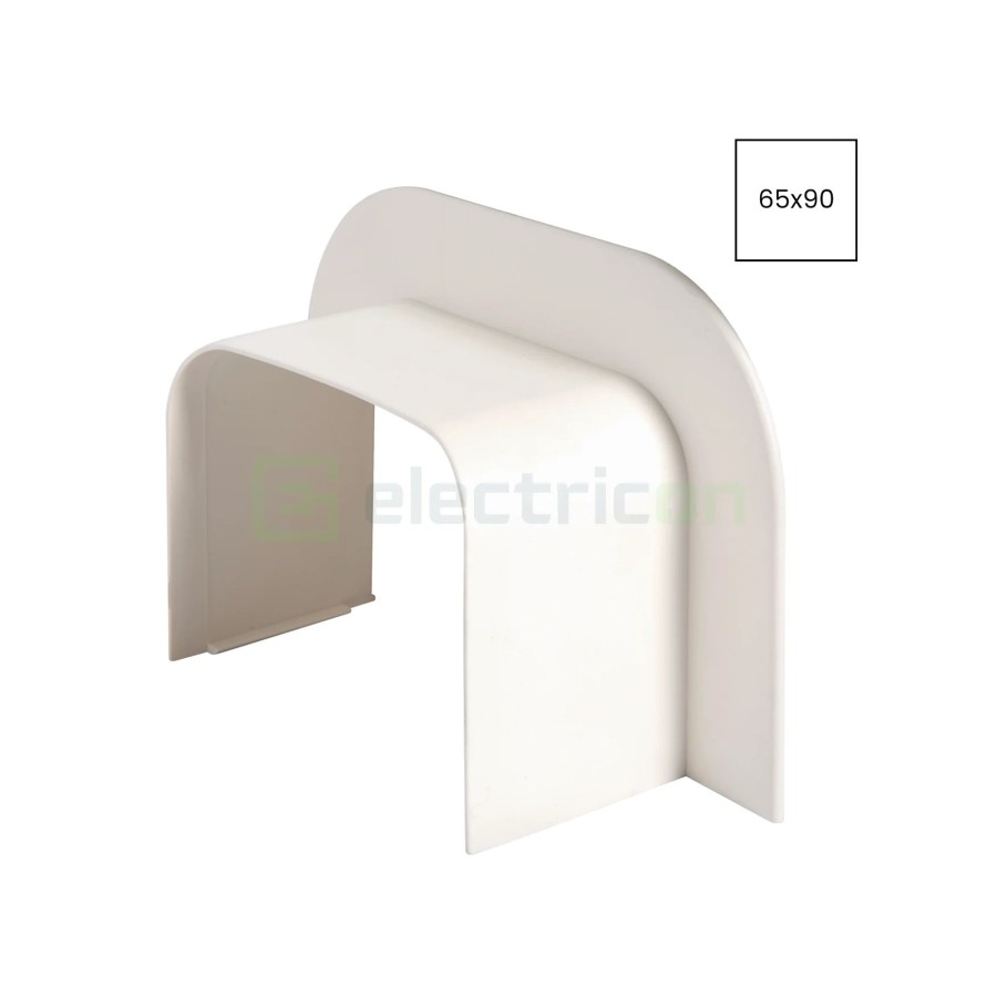 Mască trecere perete pentru canal cablu Clima 65x90 mm, alb - Hager CLM650909