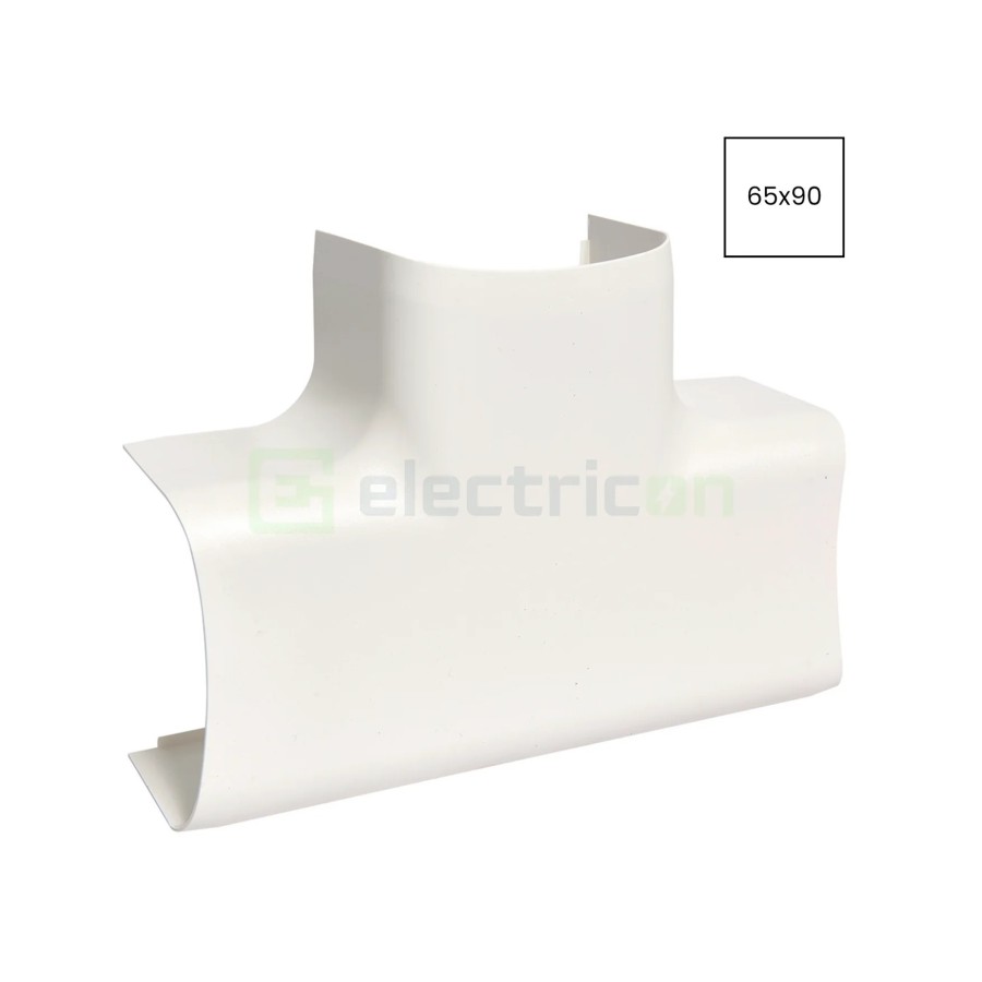Piesă T pentru canal cablu Clima 65x90 mm, alb - Hager CLM650908