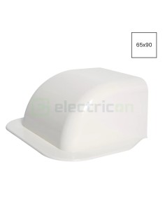 Derivație perete pentru canal cablu Clima 65x90 mm, alb - Hager CLM6509061