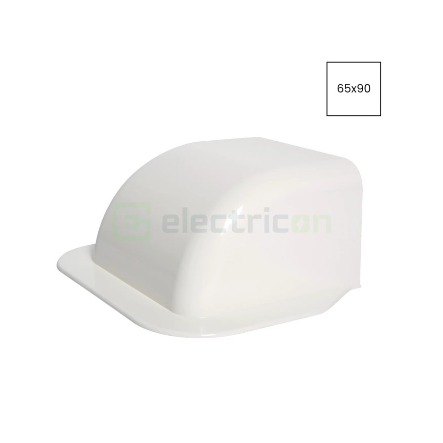 Derivație perete pentru canal cablu Clima 65x90 mm, alb - Hager CLM6509061